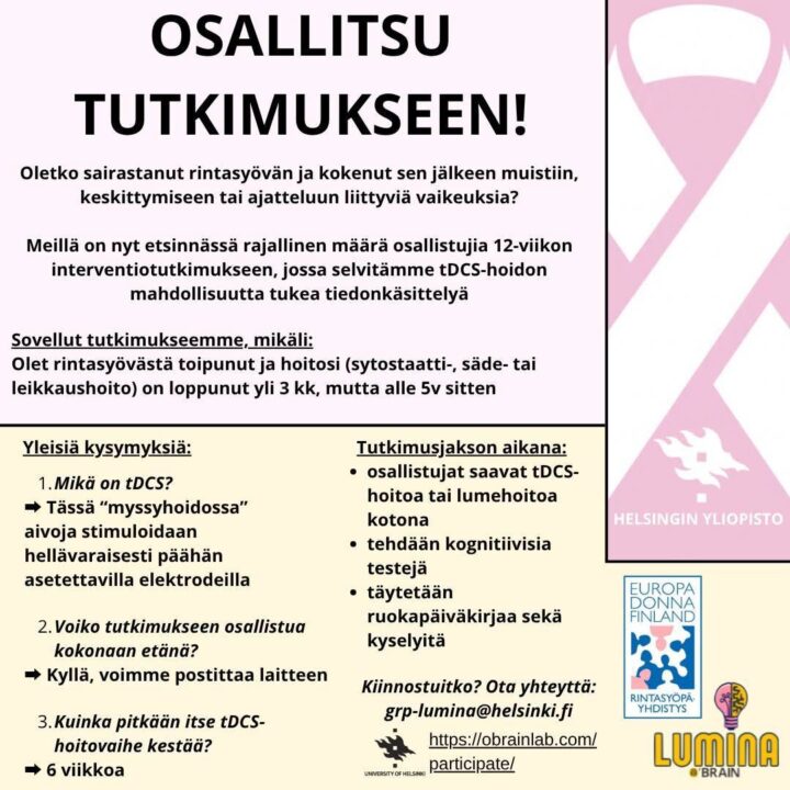 Lumina-tutkmuksen hakuilmoitus